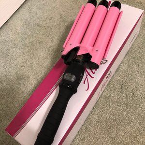 Allure 3 barrel curling waver iron pink and black